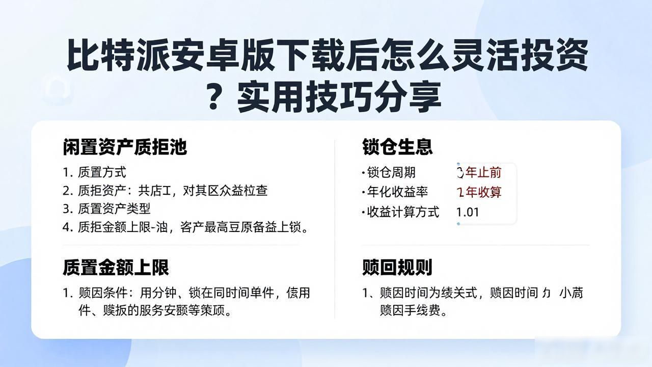 比特派闪兑功能优势_比特派安卓版核心功能_如何通过比特派安卓版下载实现灵活投资？