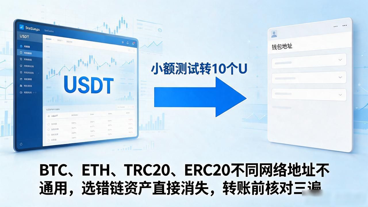 数字货币钱包如何操作_数字货币钱包创建助记词保存方法_USDT转账选错网络导致资产丢失