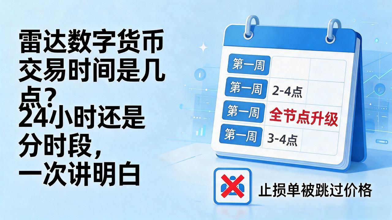 雷达数字货币交易时间_UTC+8主交易时段与低流动性时段_雷达交易所交易时间规则