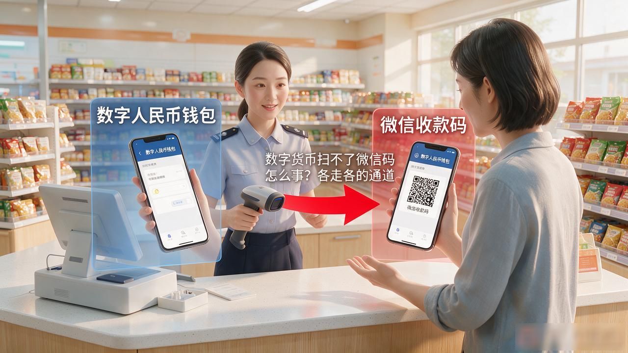 数字货币扫不了微信码_微信支付与数字人民币区别_面馆数字人民币收款问题